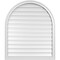 Ekena Millwork Round Top Surface Mount PVC Gable Vent: Functional, w/ 2"W x 1-1/2"P Brickmould Frame, 34"W x 40"H GVPRT34X4002SF - alternate 1